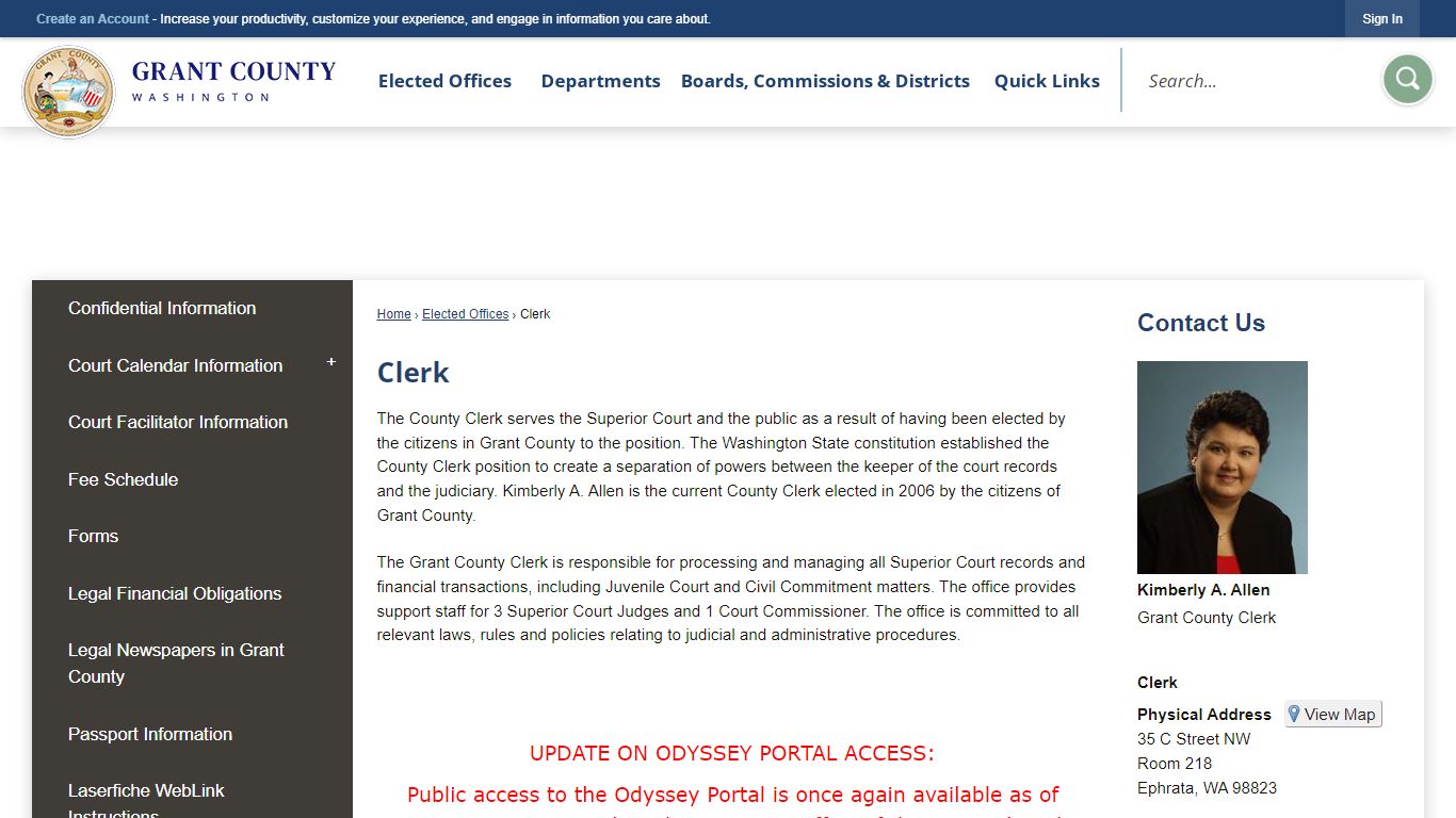 Clerk | Grant County, WA